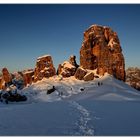 Abendstimmung bei den Cinque Torri