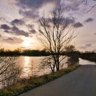 Abendstimmung bei Hochwasser