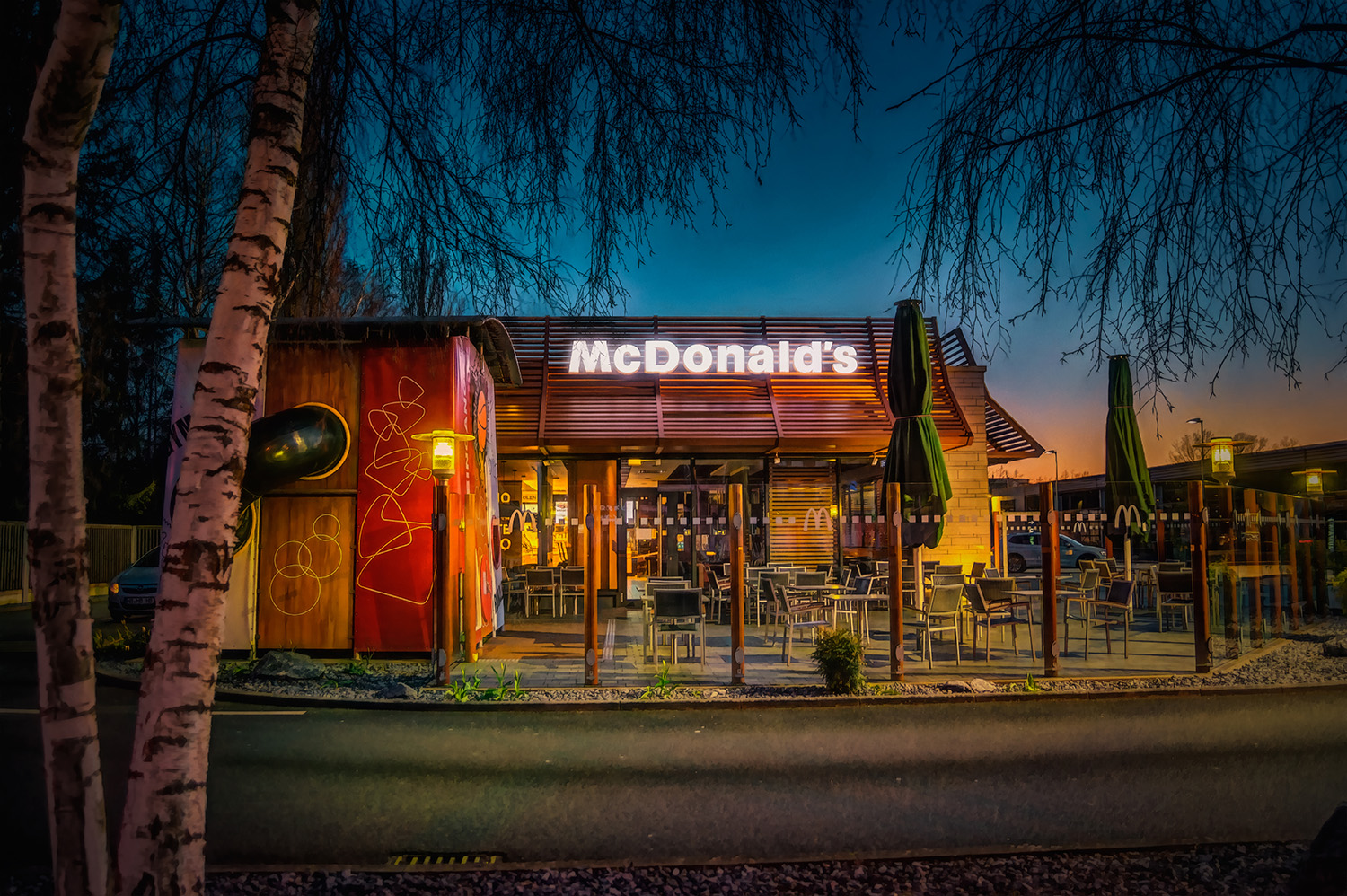 Abendstimmung bei MacDonalds