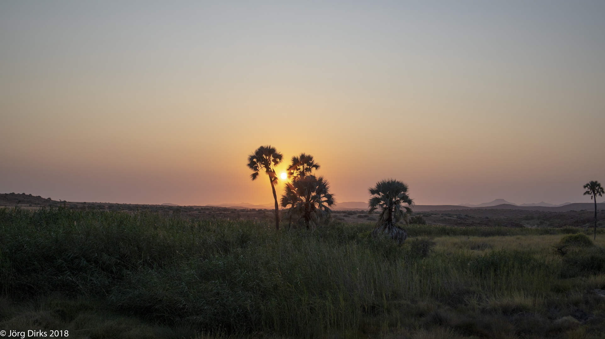 Abendstimmung bei Palmwag, Damaraland, Namibia