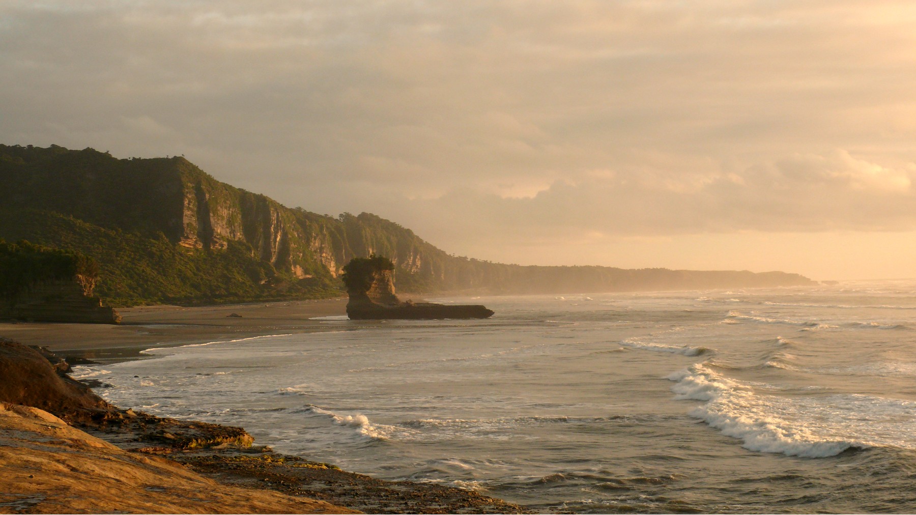 Abendstimmung bei Punakaiki