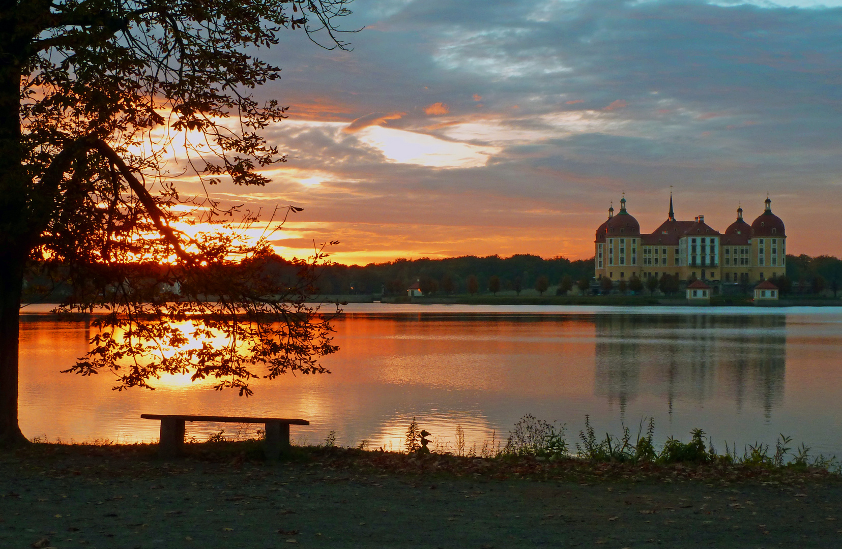 Abendstimmung bei Schloss Moritzburg