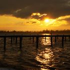 Abendstimmung bei Sonnenuntergang am Ammersee