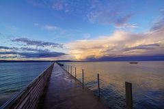 Abendstimmung bei Steg von Altnau