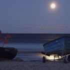 Abendstimmung bei Vollmond am Strand von Baabe, Rügen