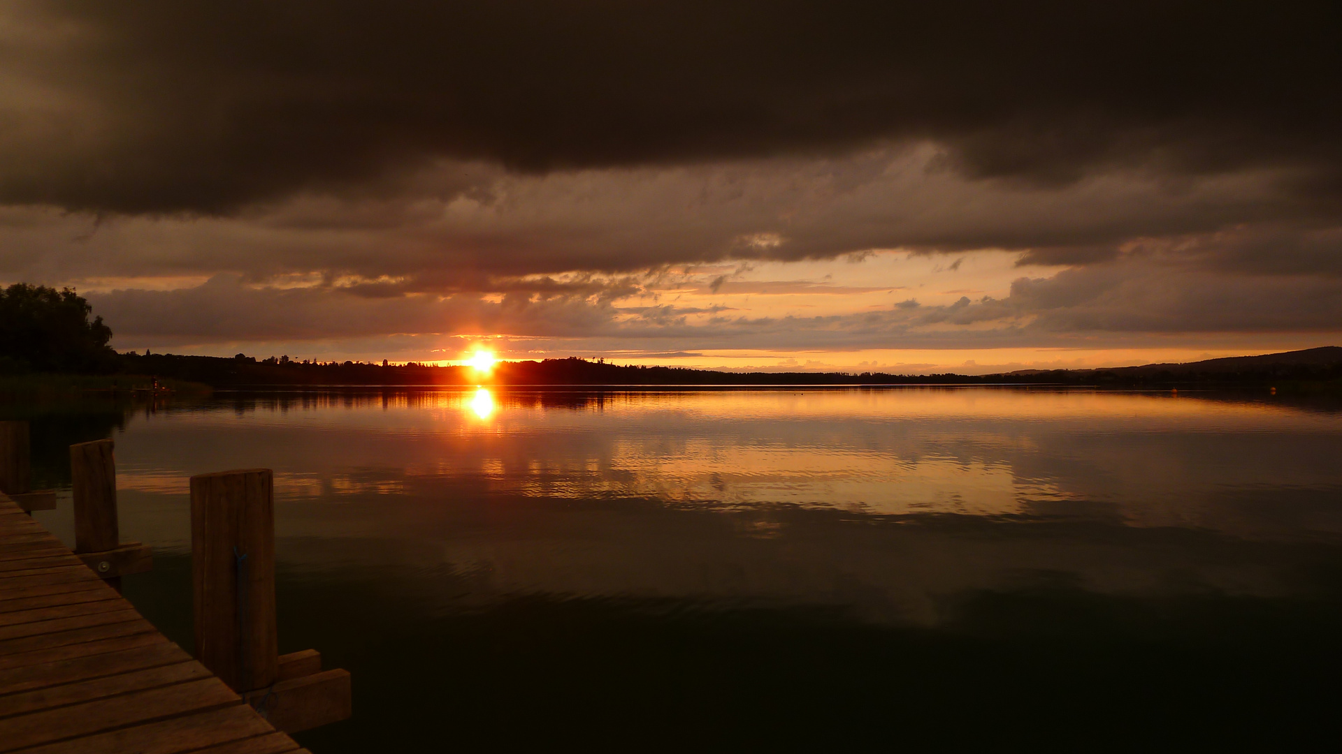 Abendstimmung beim Angeln