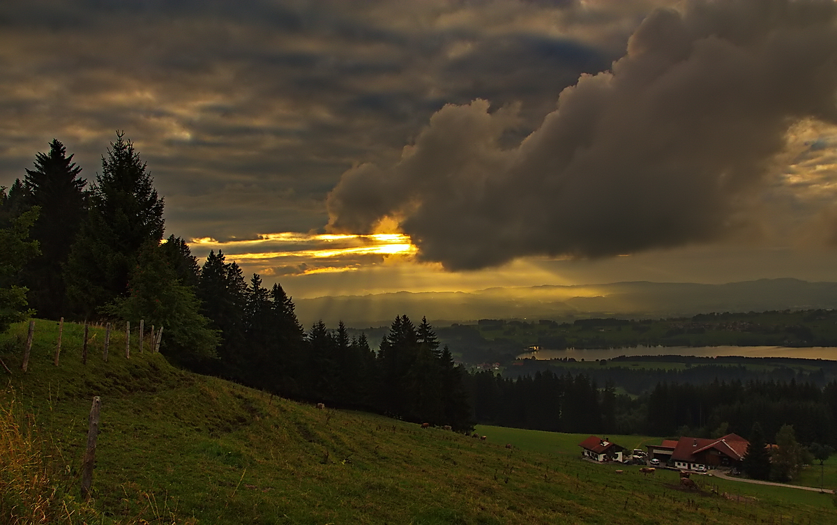 Abendstimmung beim Rottachspeicher