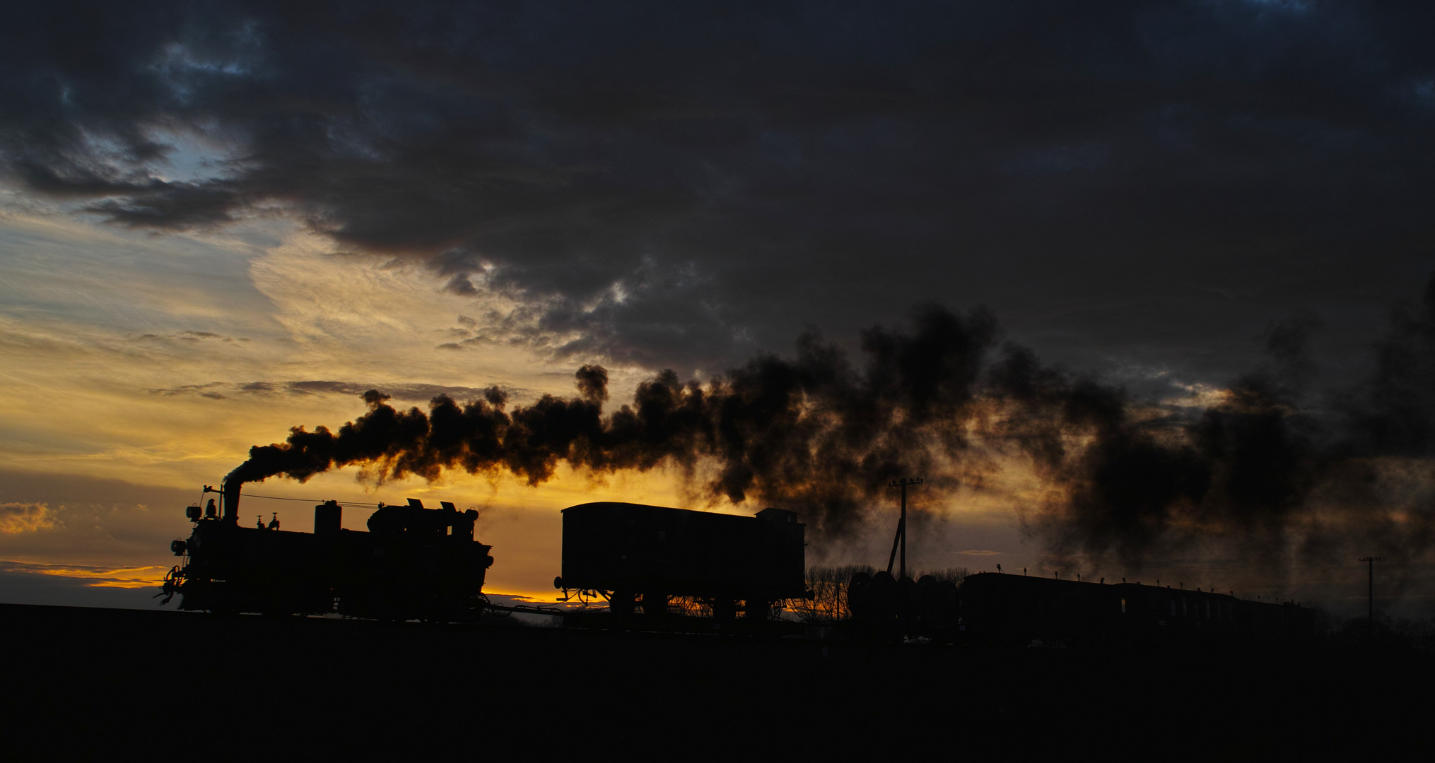 Abendstimmung beim "Wilden Robert" ...