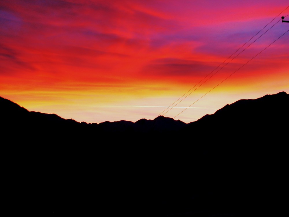 Abendstimmung - Blick aus unserem Stubenfenster