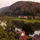 Abendstimmung : Blick von der Burg Stadt Wehlen