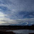 Abendstimmung, den Breidamerkurfjall im Hintergrund