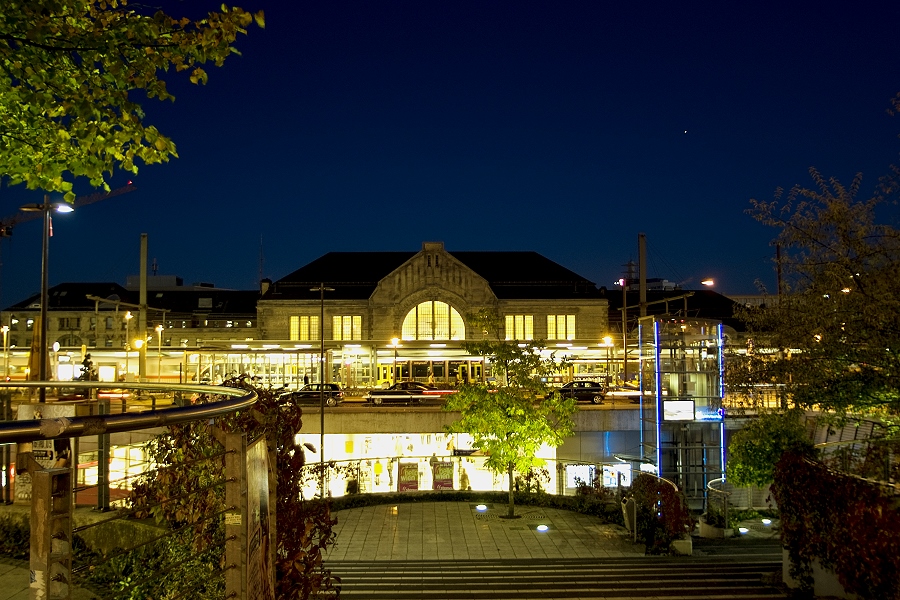 Abendstimmung des Bielefelder Bahnhof