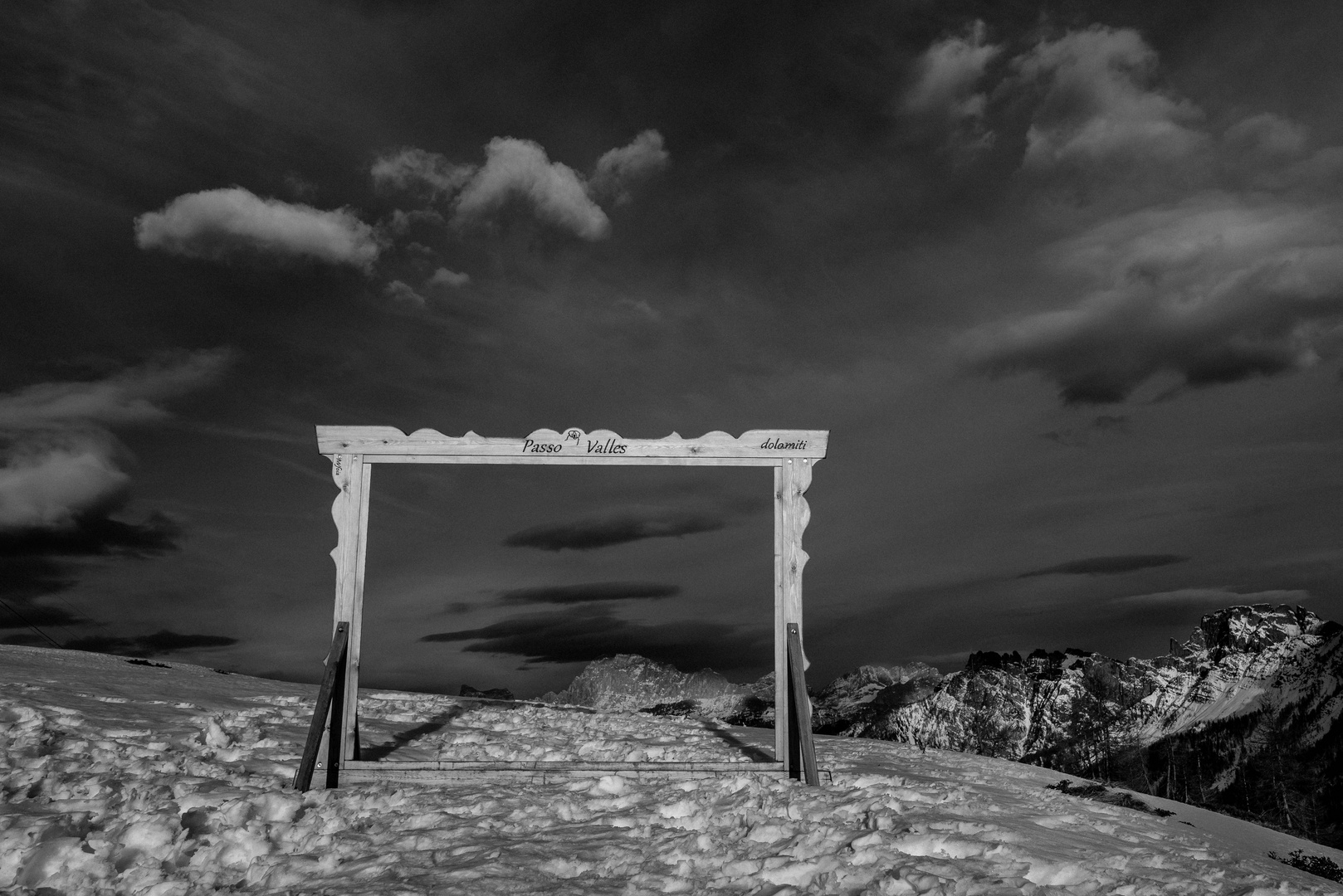 Abendstimmung Dolomiten Passo Valles