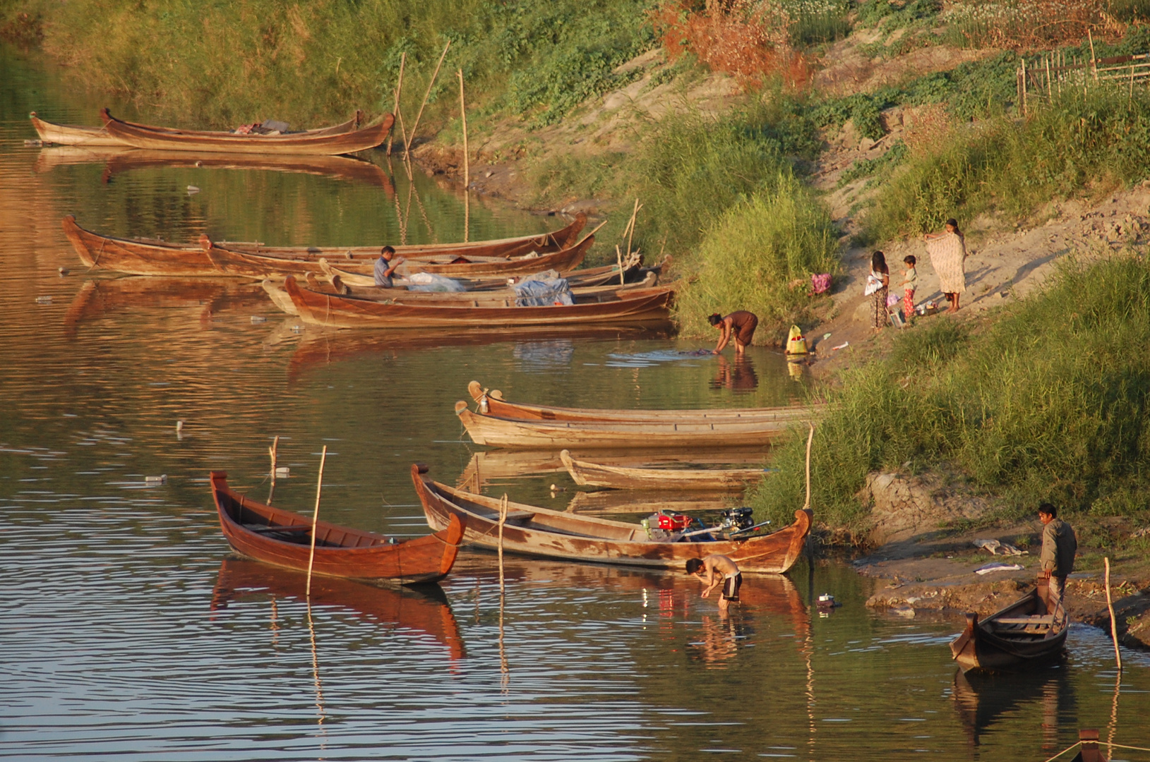 Abendstimmung Fluss bei Bagan