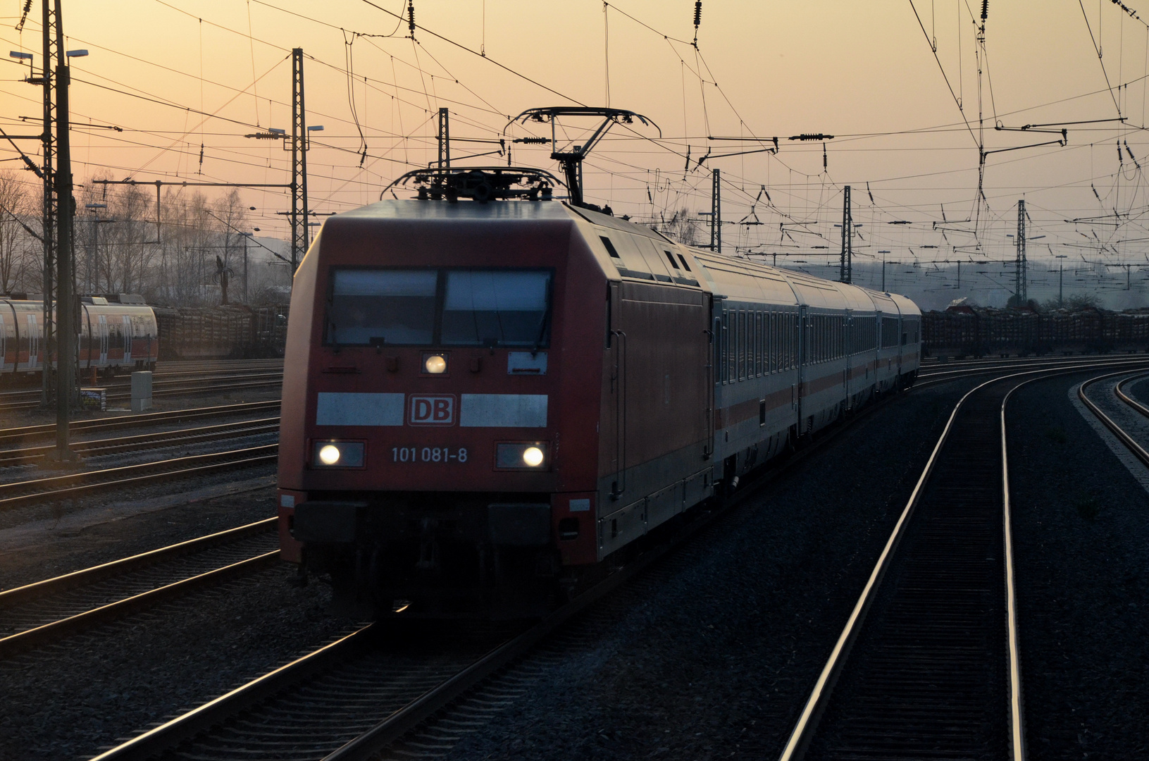 Abendstimmung für den Geraer IC