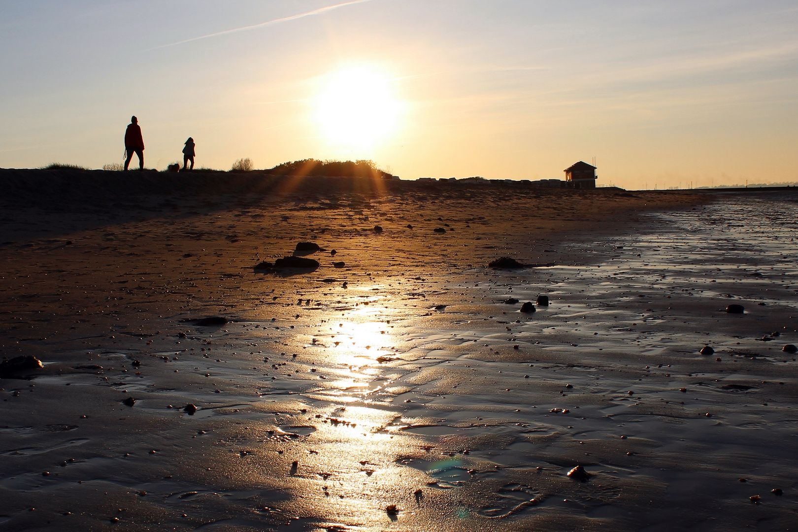 Abendstimmung im April am Strand von Hooksiel