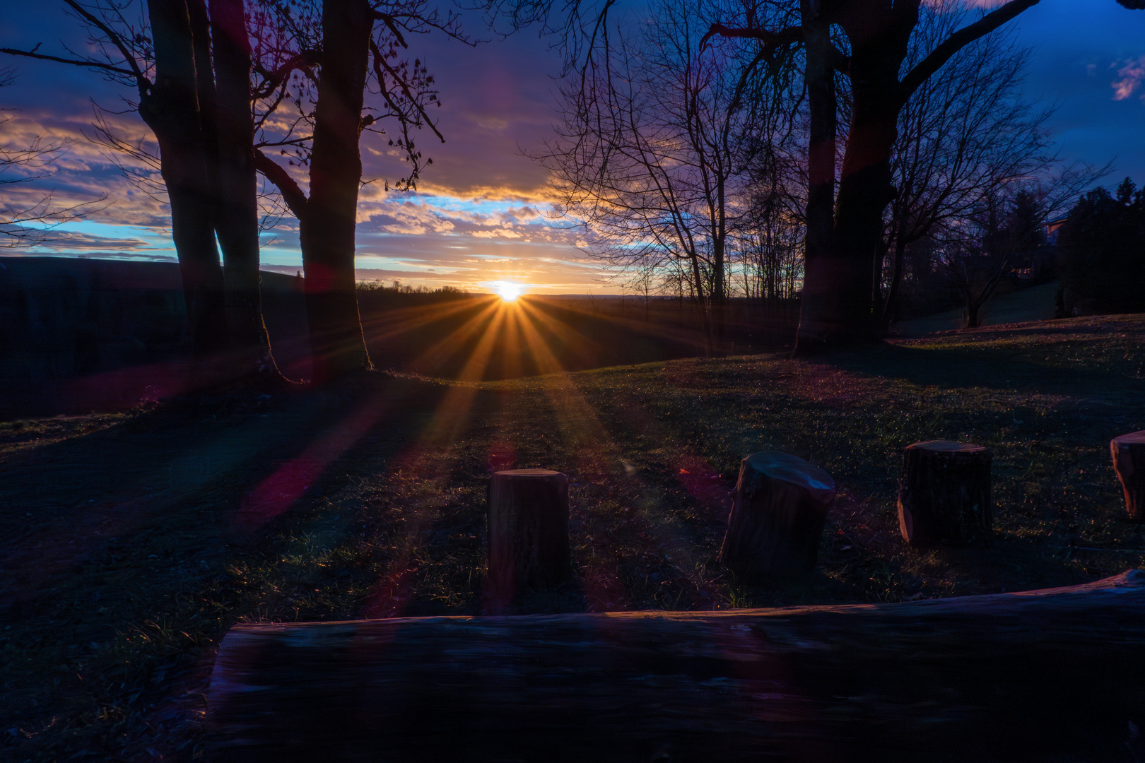 Abendstimmung im Bayerischen Wald