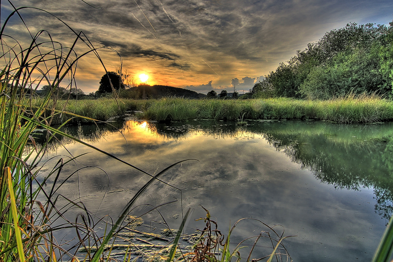 Abendstimmung im  Deusmauer Moor