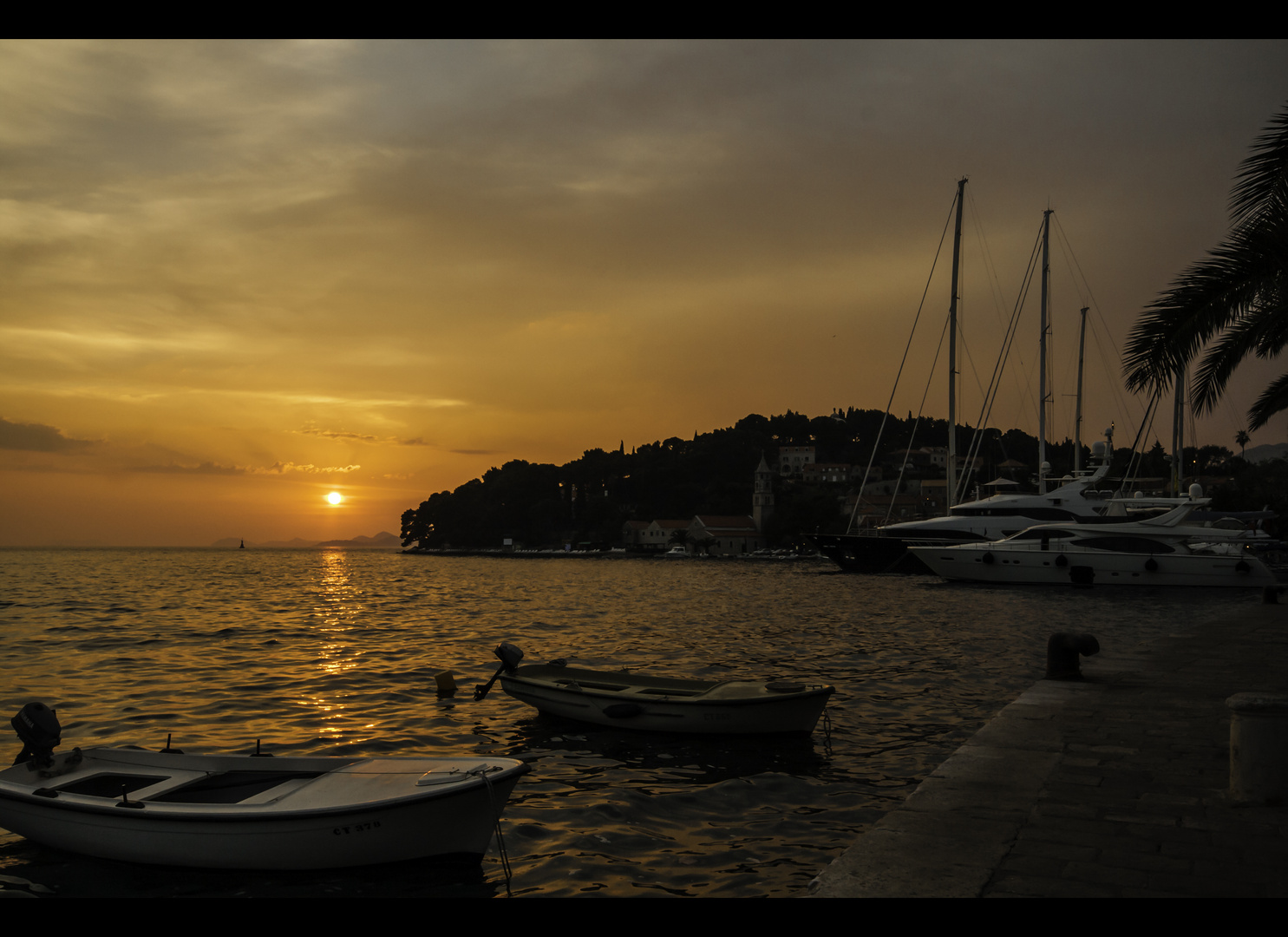 Abendstimmung im Hafen von Cavtat