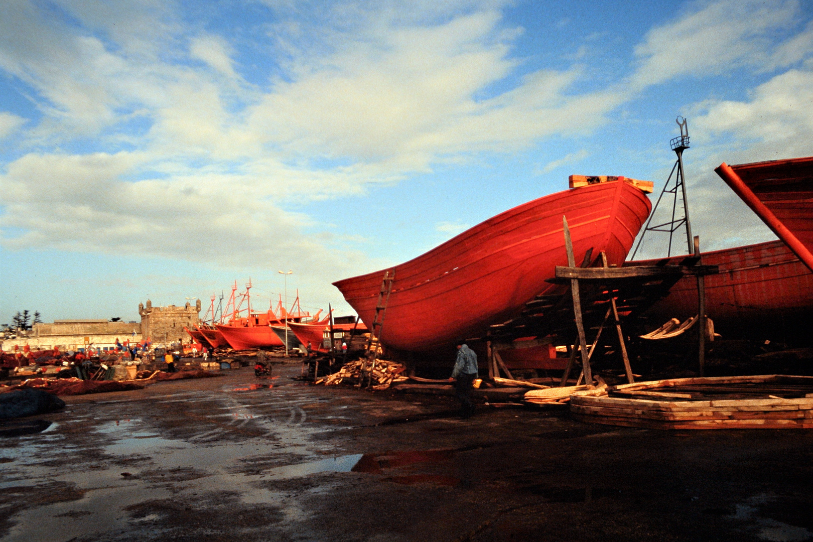 Abendstimmung im Hafen von Essaouira (Marokko)