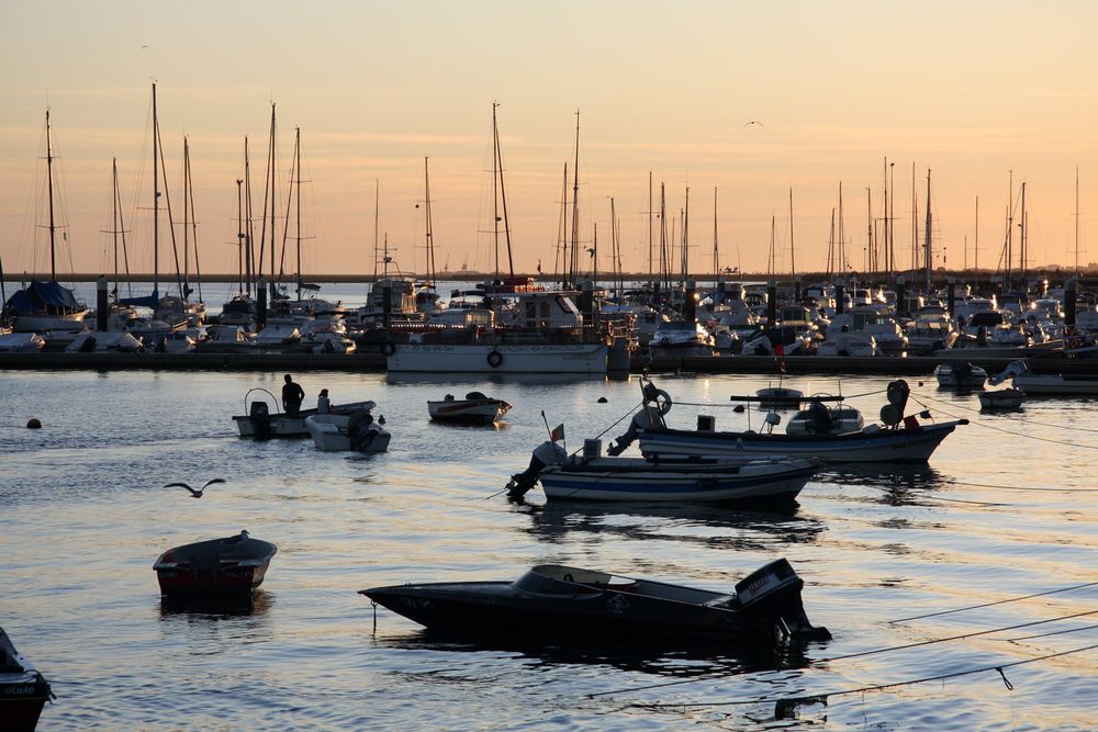 "Abendstimmung im Hafen von Olhão"