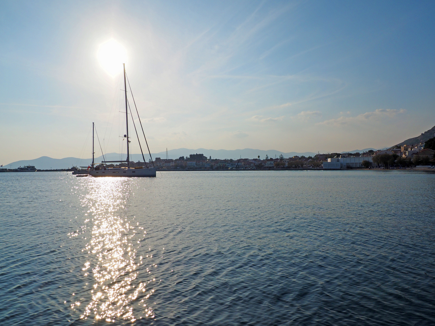 Abendstimmung im Hafen von Pythagorio