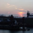 Abendstimmung im Hafen von Rotterdam