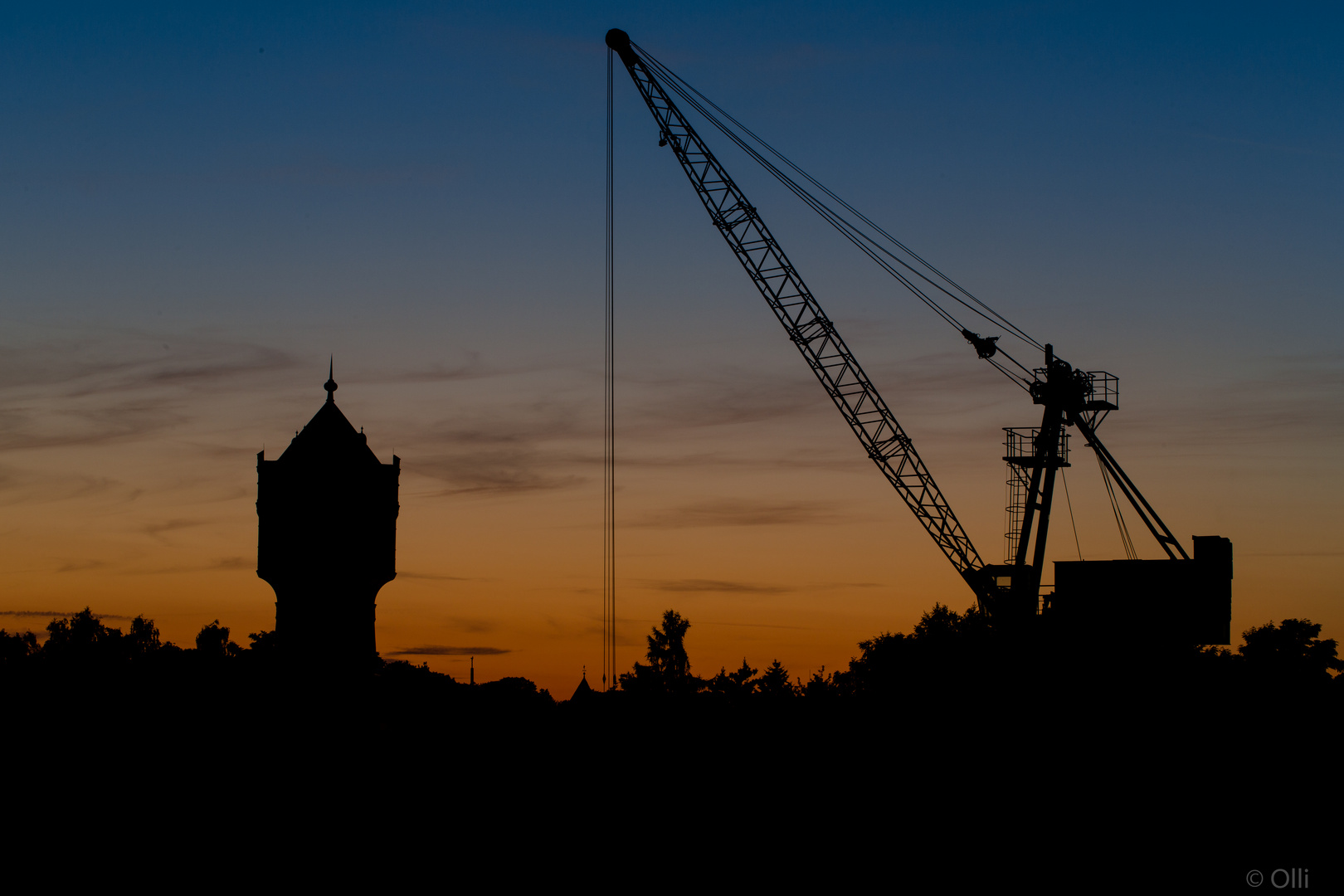 Abendstimmung im Hafen von Torgau