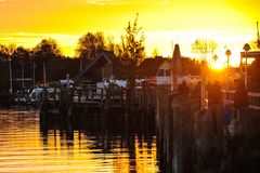 Abendstimmung im Hafen von Zingst