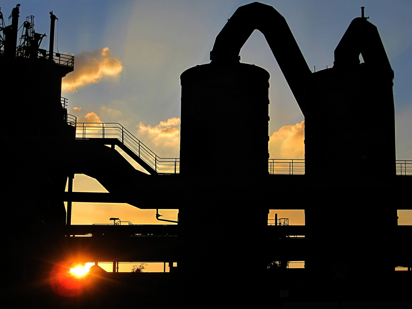 Abendstimmung im Landschaftspark Nord (Duisburg)