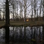 Abendstimmung im Park Schloss Albrechtsberg