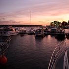 Abendstimmung im Stadthafen von Waren an der Müritz