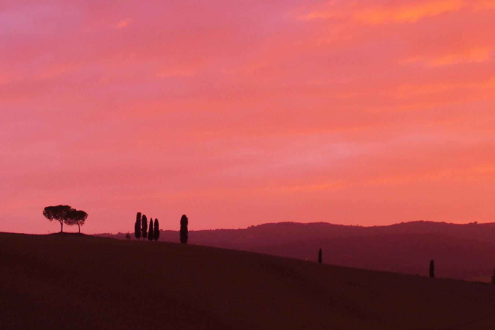 Abendstimmung im Val d' Orcia - Toskana