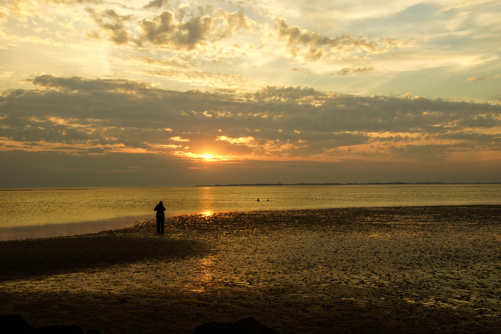 Abendstimmung im Watt auf Föhr 