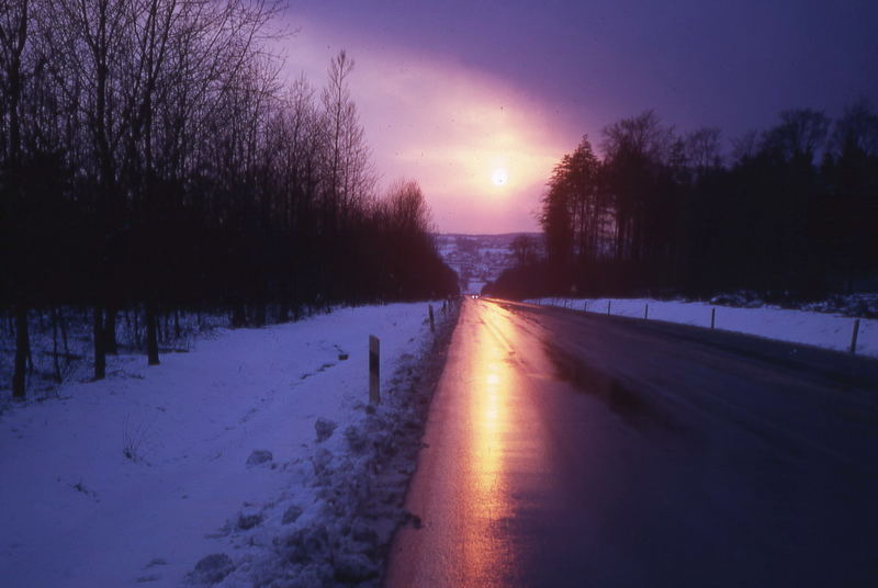 Abendstimmung im Winter 1972