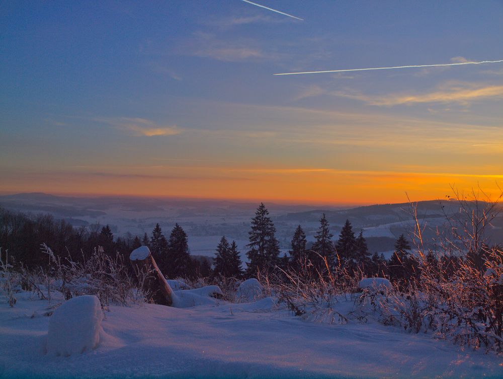 Abendstimmung im Winter