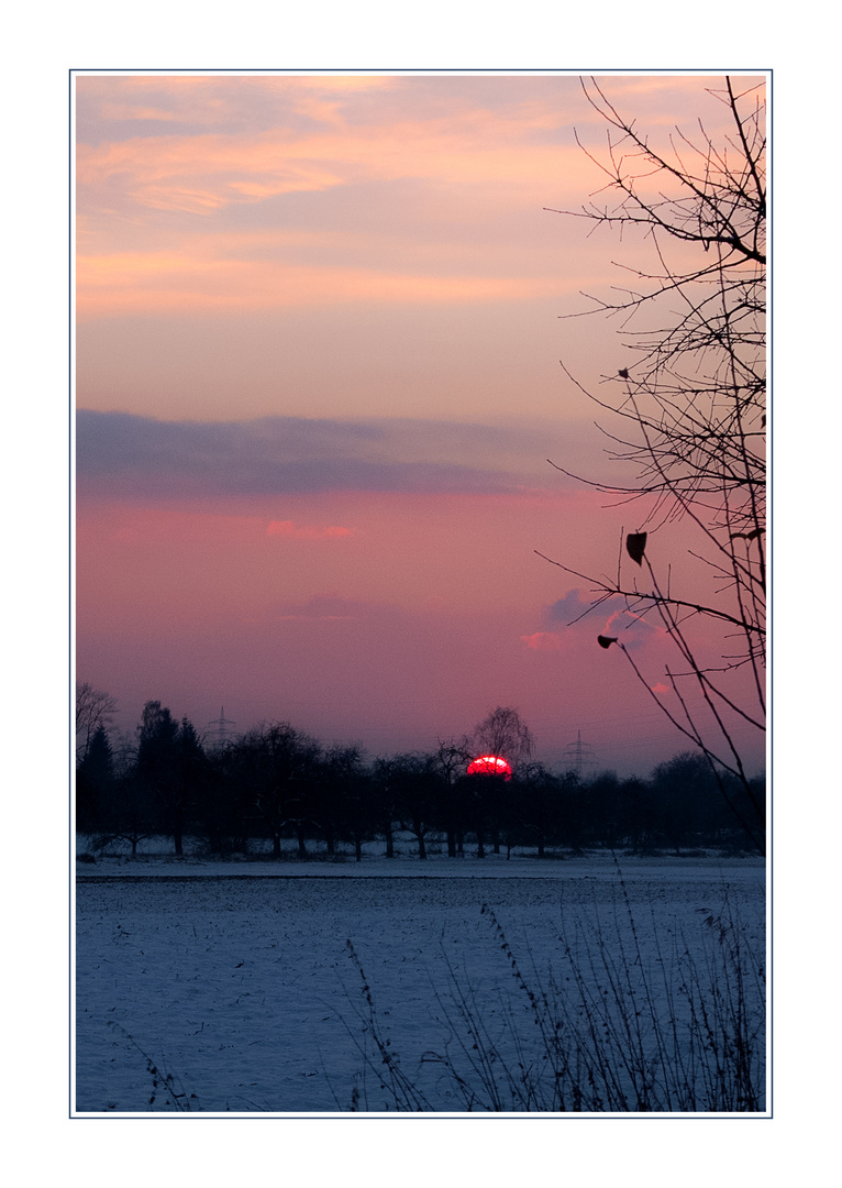 Abendstimmung im Winter