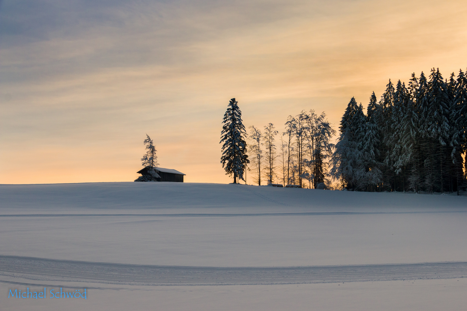 Abendstimmung im Winter