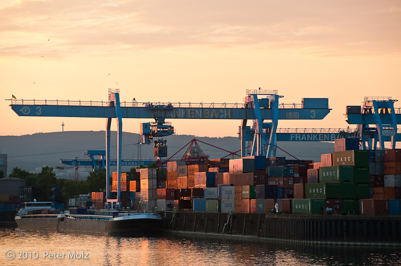 Abendstimmung im Zollhafen Mainz / Juli 2010