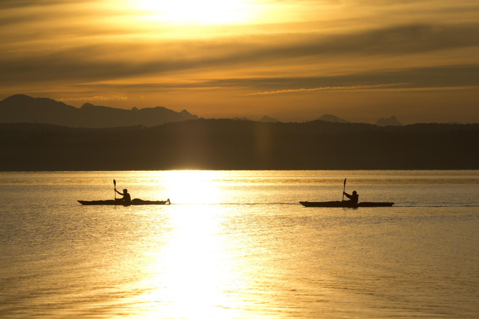 Abendstimmung in Ambach (Starnberger See)