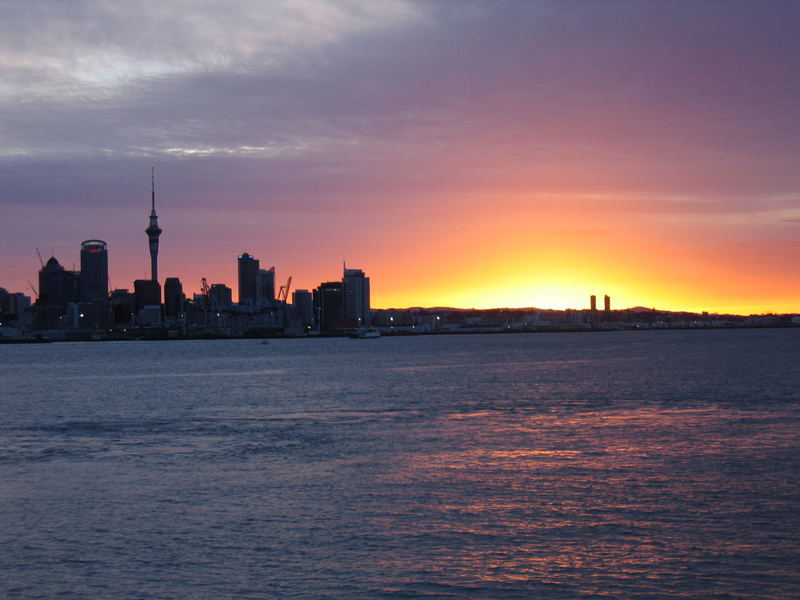 Abendstimmung in Auckland