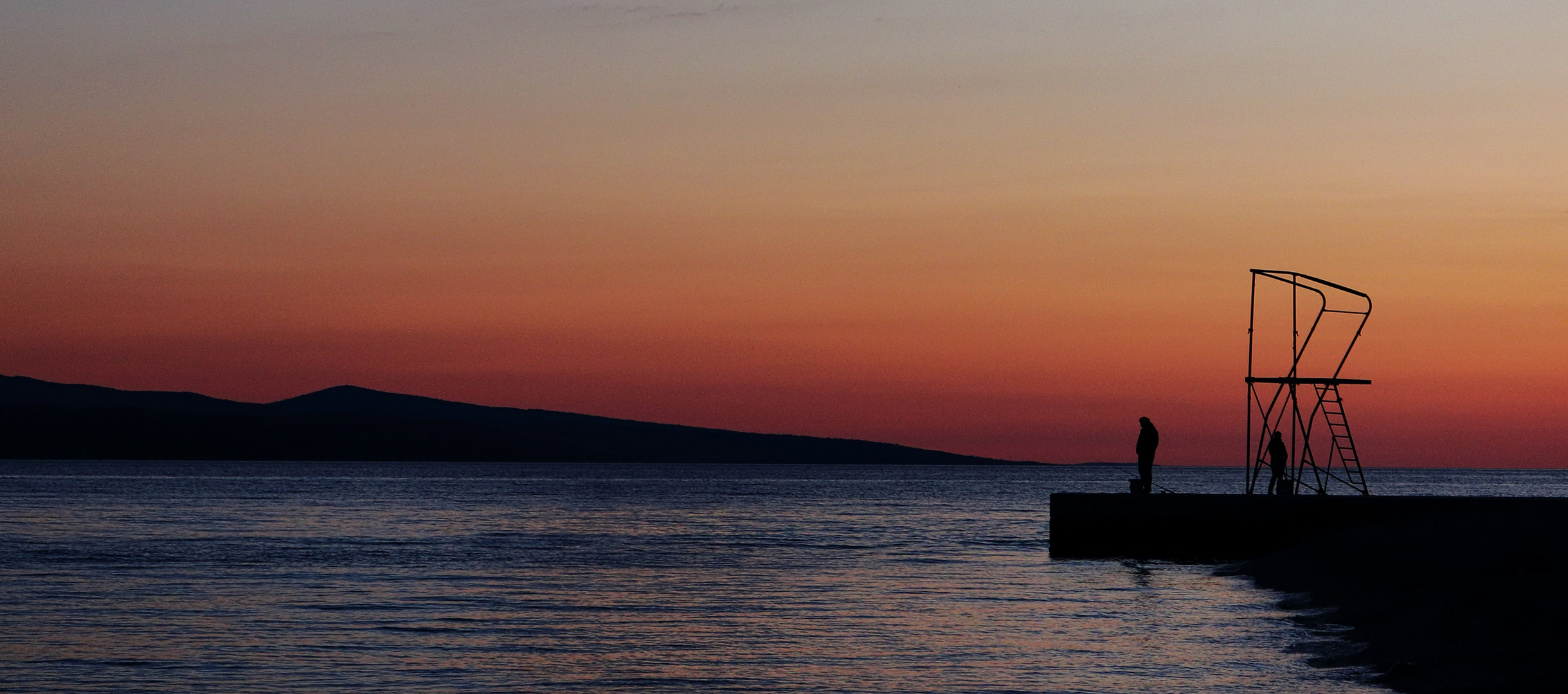 Abendstimmung in Baška Voda, Kroatien