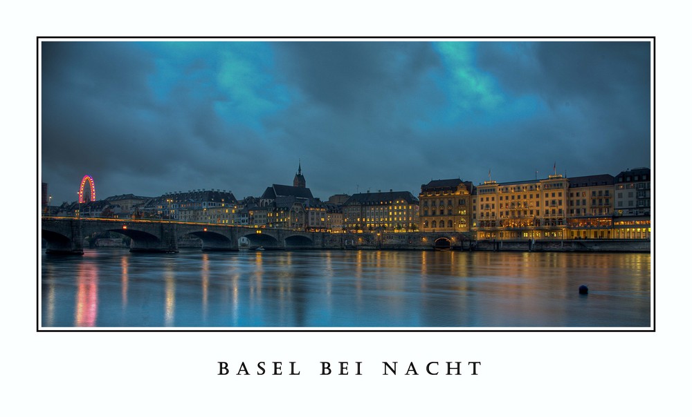 Abendstimmung in Basel bei Regen