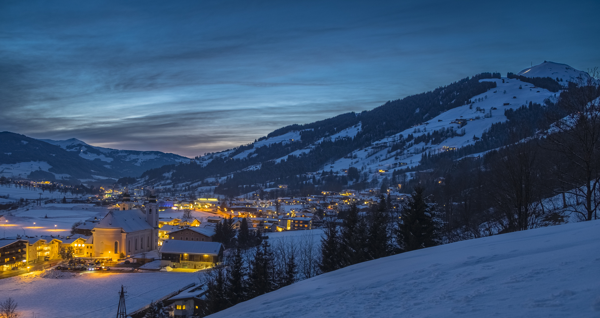 Abendstimmung in Brixen im Thale