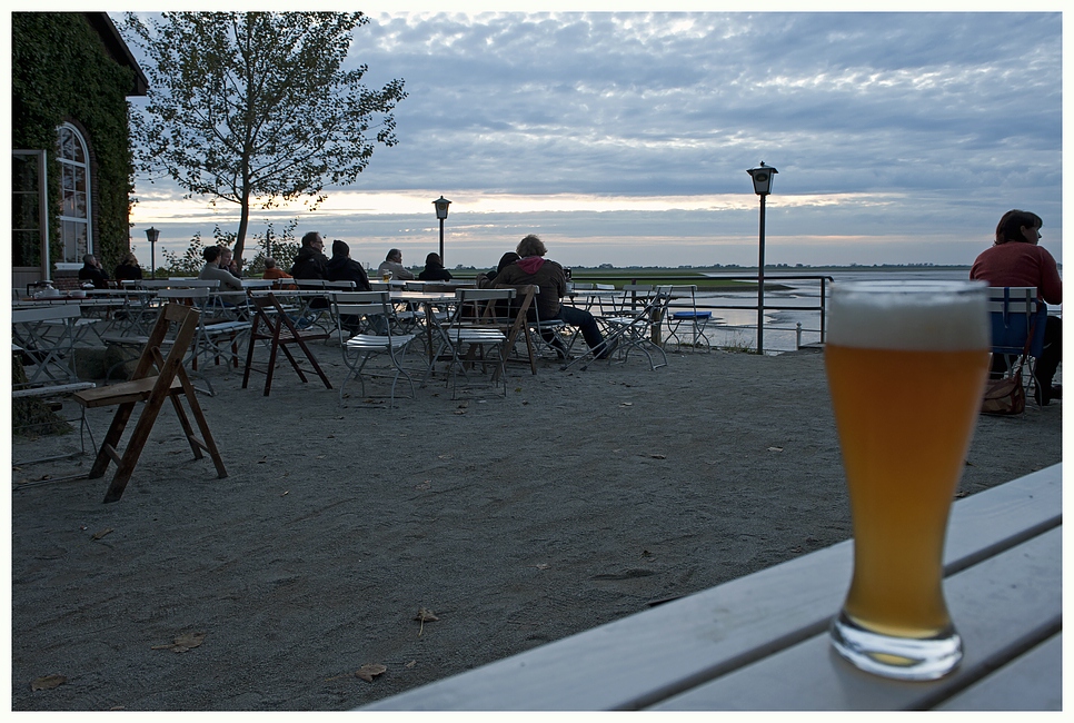 Abendstimmung in Dangast am alten Kurhaus