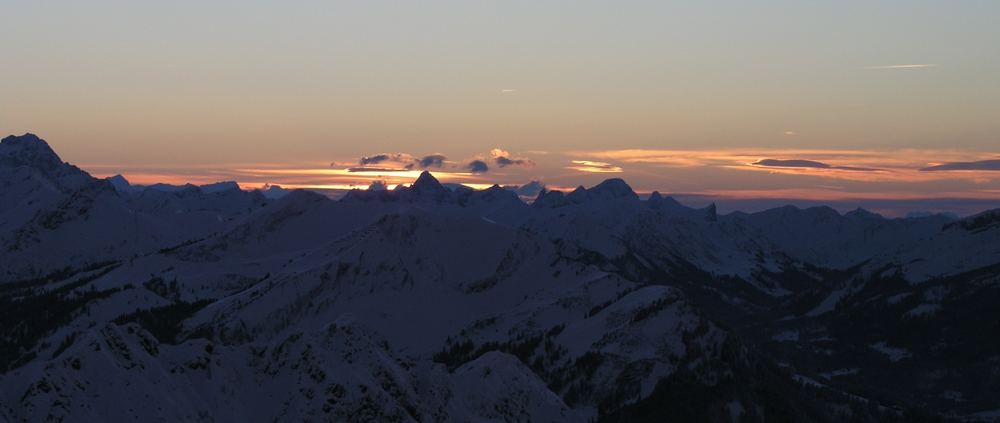 Abendstimmung in den Alpen