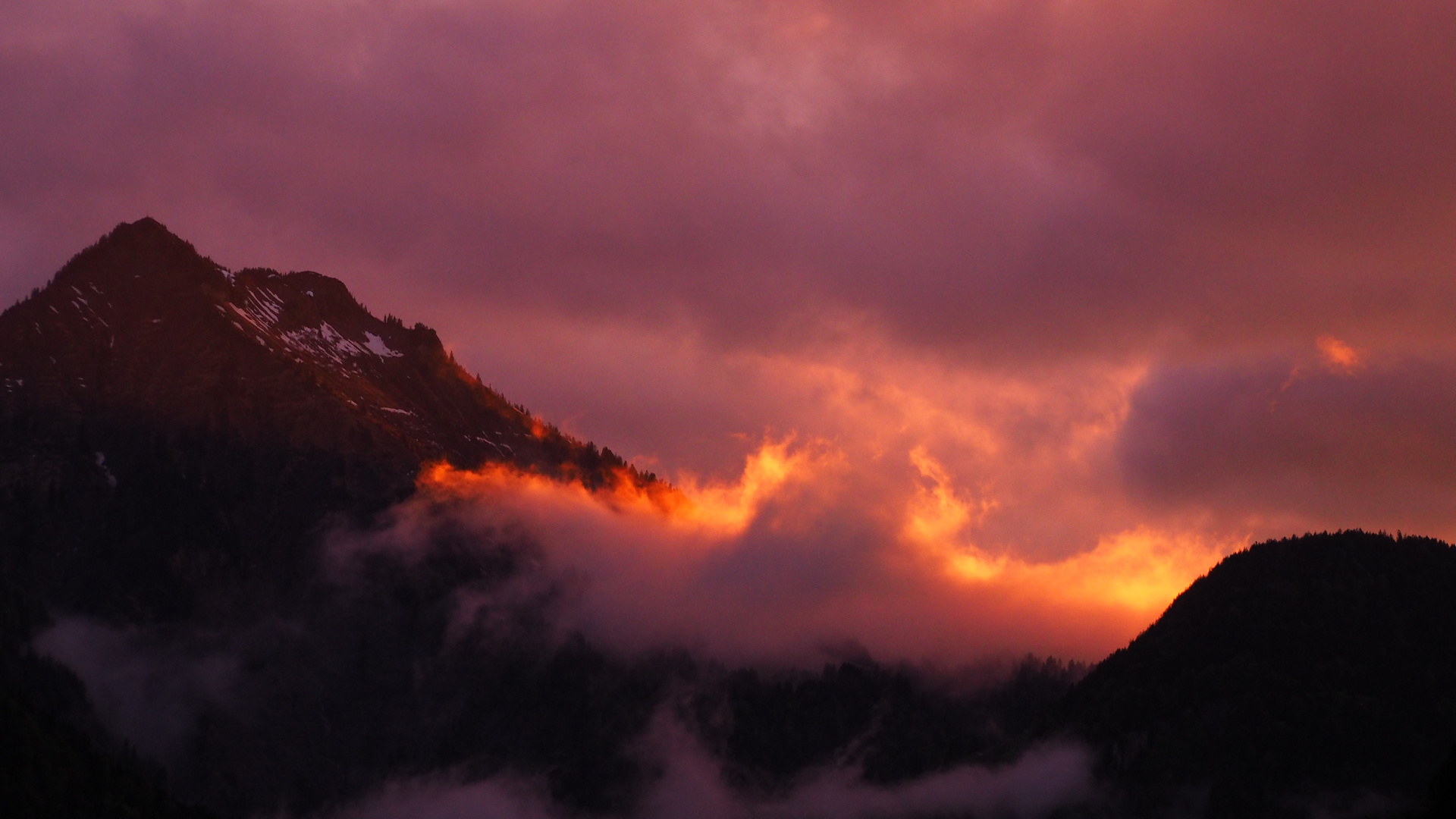 Abendstimmung in den Bergen