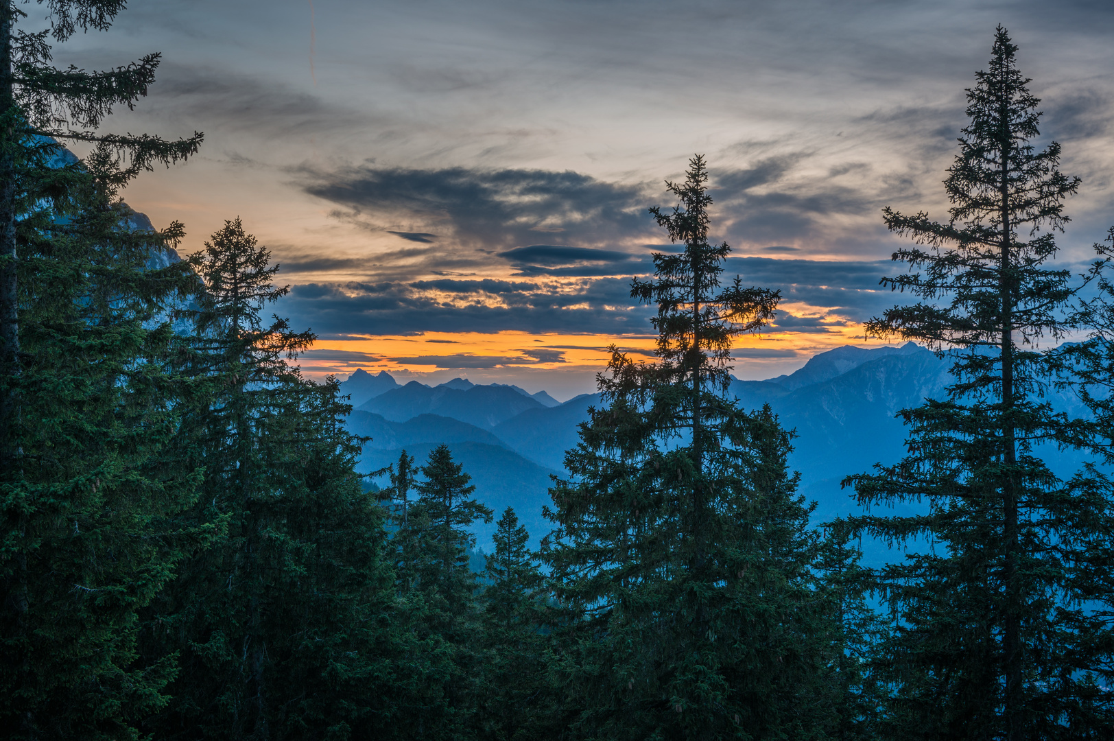 Abendstimmung in den Bergen