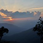 Abendstimmung in den Bergen von Thailand