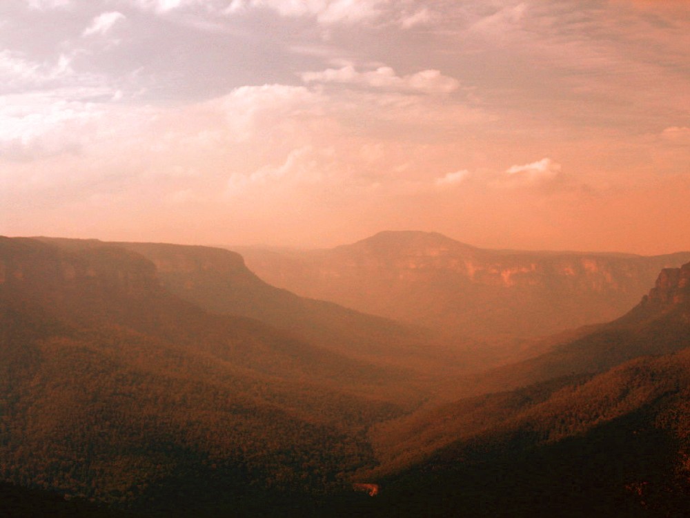 Abendstimmung in den Blue Mountains